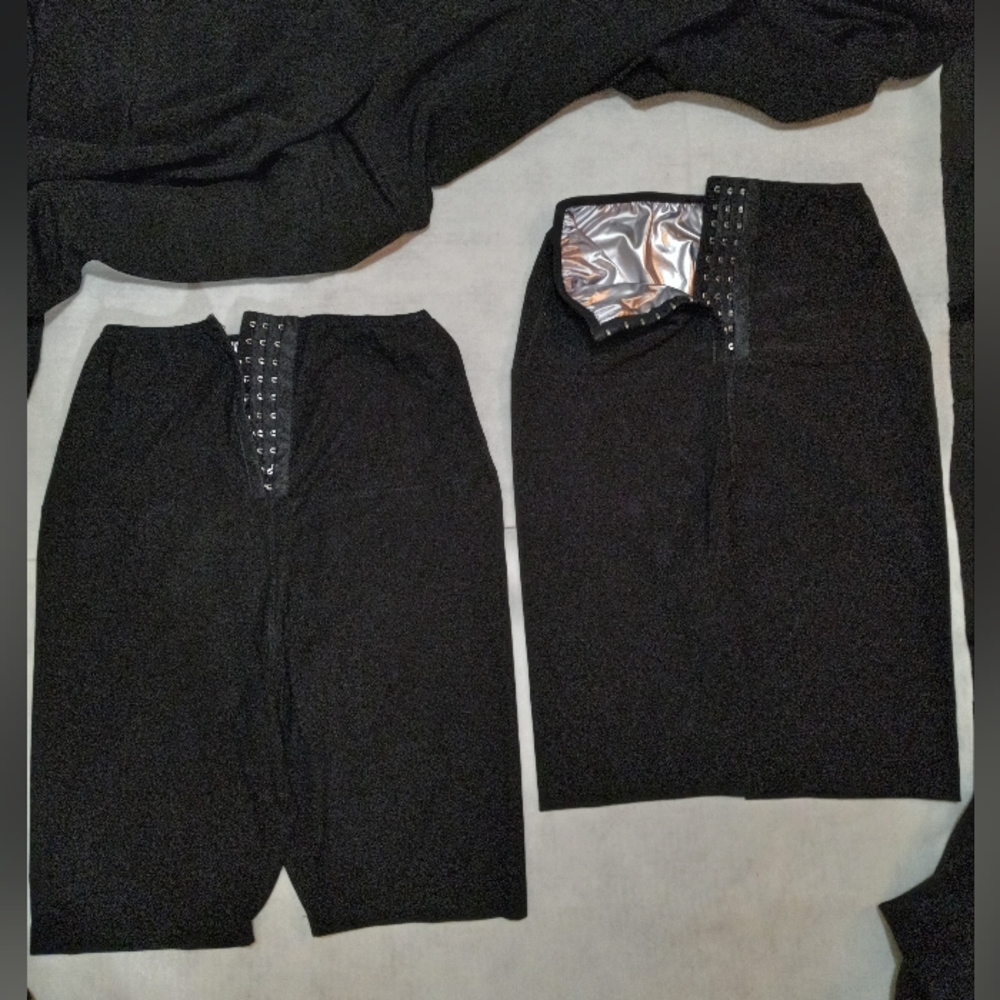 Black High-Waisted Shapewear/Workout Shorts, 1 New/1 EUC, Size 2XL/3XL